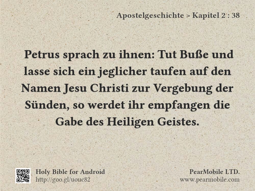 Apostelgeschichte, Kapitel 2:38